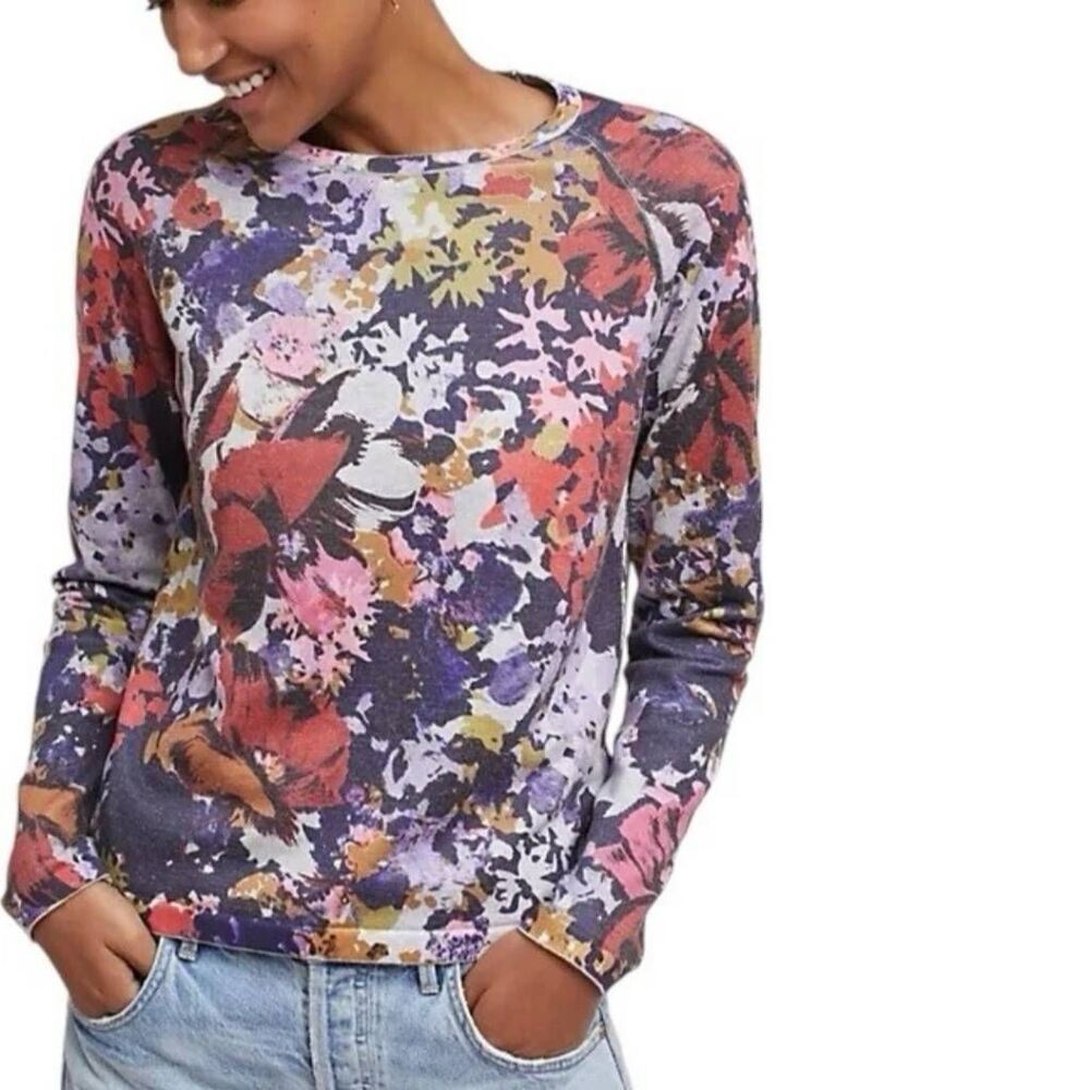Maeve Anthropologie Kimmie Floral Pullover